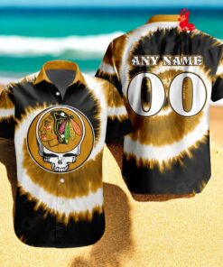 Personalized NHL Chicago Blackhawks Special Grateful Dead TieDye Design Hawaiian Shirt Personalized NHL Chicago Blackhawks Special Grateful Dead TieDye Design Hawaiian Shirt