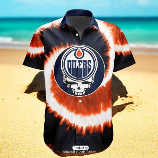 Personalized NHL Edmonton Oilers Special Grateful Dead TieDye Design Hawaiian Shirt