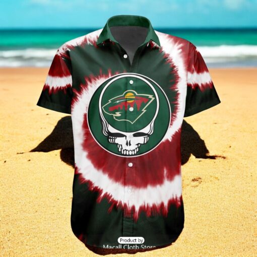 Personalized NHL Minnesota Wild Special Grateful Dead TieDye Design Hawaiian Shirt
