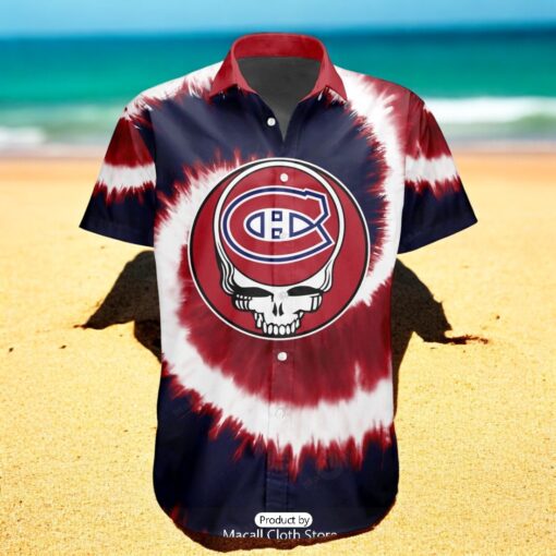 Personalized NHL Montreal Canadiens Special Grateful Dead TieDye Design Hawaiian Shirt
