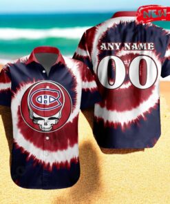Personalized NHL Montreal Canadiens Special Grateful Dead TieDye Design Hawaiian Shirt Personalized NHL Montreal Canadiens Special Grateful Dead TieDye Design Hawaiian Shirt