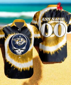 Personalized NHL Nashville Predators Special Grateful Dead TieDye Design Hawaiian Shirt Personalized NHL Nashville Predators Special Grateful Dead TieDye Design Hawaiian Shirt