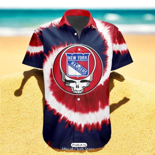 Personalized NHL New York Rangers Special Grateful Dead TieDye Design Hawaiian Shirt