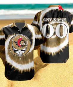 Personalized NHL Ottawa Senators Special Grateful Dead TieDye Design Hawaiian Shirt