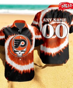 Personalized NHL Philadelphia Flyers Special Grateful Dead TieDye Design Hawaiian Shirt