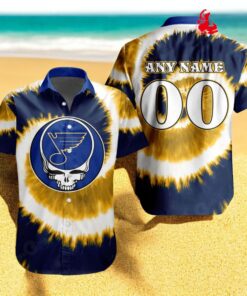 Personalized NHL St. Louis Blues Special Grateful Dead TieDye Design Hawaiian Shirt
