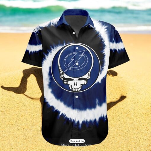 Personalized NHL Tampa Bay Lightning Special Grateful Dead TieDye Design Hawaiian Shirt