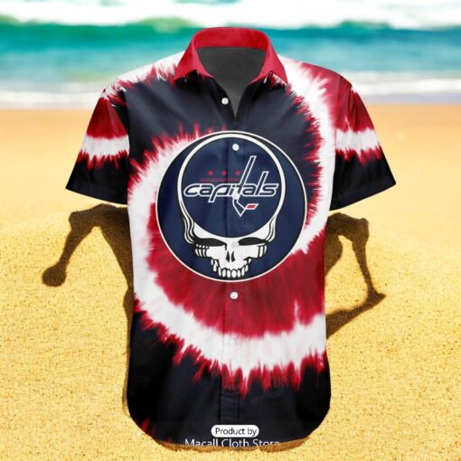 Personalized NHL Washington Capitals Special Grateful Dead TieDye Design Hawaiian Shirt