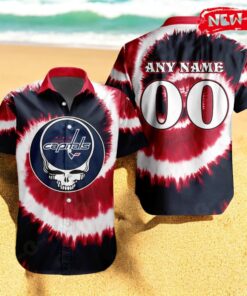 Personalized NHL Washington Capitals Special Grateful Dead TieDye Design Hawaiian Shirt