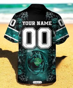 Personalized Section Paloise Rugby Rose Dragons Design Hawaiian Shirt