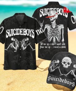 Personalized Suicideboys Skull Fashion Black Luxury Hawaiian Shirt