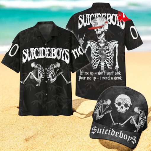 Personalized Suicideboys Skull Fashion Black Luxury Hawaiian Shirt