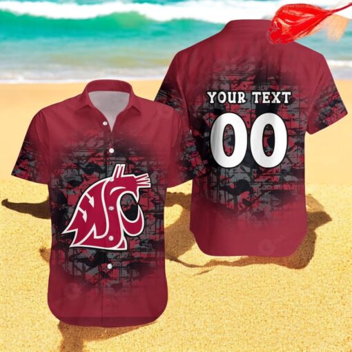 Personalized Washington State Cougars NCAA Camouflage Vintage Hawaiian Shirts