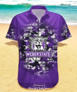 Personalized Weber State Wildcats NCAA Camouflage Vintage Hawaiian Shirts