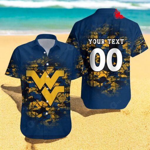 Personalized West Virginia Mountaineers NCAA Camouflage Vintage Hawaiian Shirts