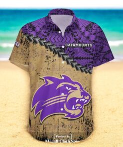 Personalized Western Carolina Catamounts NCAA Grunge Polynesian Tattoo Hawaiian Shirts