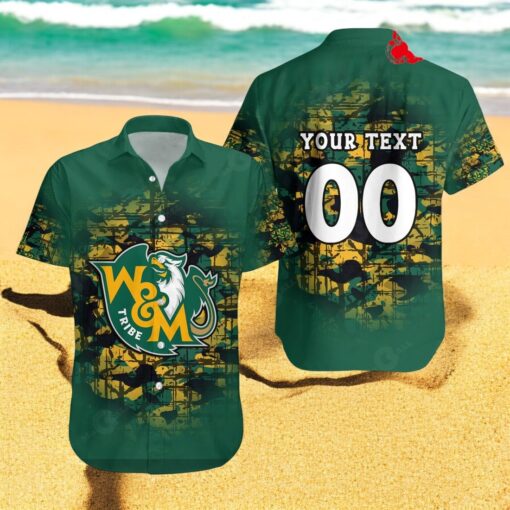 Personalized William and Mary Tribe NCAA Camouflage Vintage Hawaiian Shirts