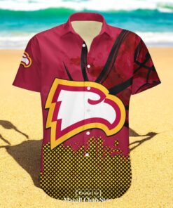 Personalized Winthrop Eagles NCAA Basketball Net Grunge Pattern Hawaiian Shirts