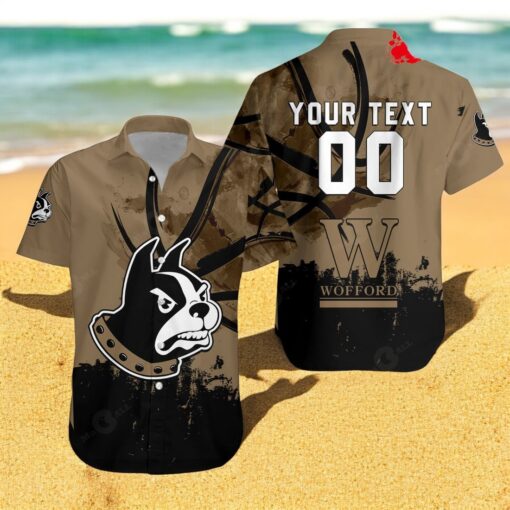 Personalized Wofford Terriers NCAA Basketball Net Grunge Pattern Hawaiian Shirt