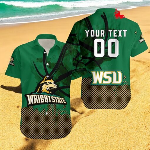 Personalized Wright State Raiders NCAA Basketball Net Grunge Pattern Hawaiian Shirt