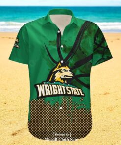 Personalized Wright State Raiders NCAA Basketball Net Grunge Pattern Hawaiian Shirt