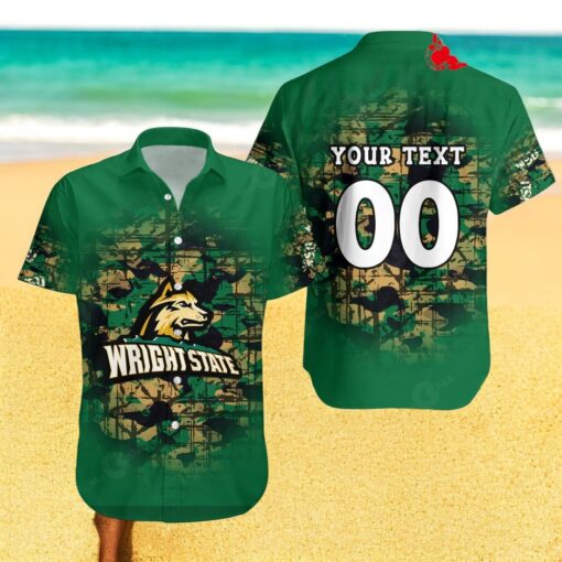 Personalized Wright State Raiders NCAA Camouflage Vintage Hawaiian Shirt