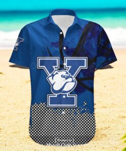 Personalized Yale Bulldogs NCAA Basketball Net Grunge Pattern Hawaiian Shirt