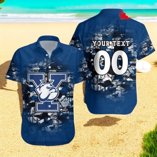 Personalized Yale Bulldogs NCAA Camouflage Vintage Hawaiian Shirt