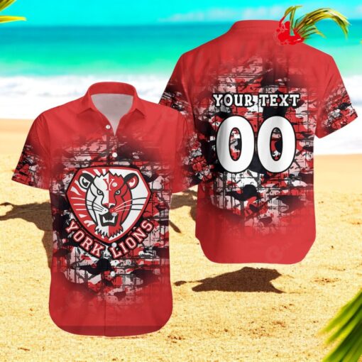 Personalized York Lions NCAA Camouflage Vintage Hawaiian Shirt