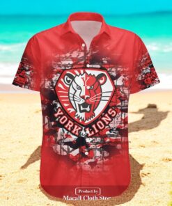 Personalized York Lions NCAA Camouflage Vintage Hawaiian Shirt Personalized York Lions NCAA Camouflage Vintage Hawaiian Shirt