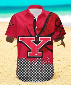 Personalized Youngstown State Penguins NCAA Basketball Net Grunge Pattern Hawaiian Shirt