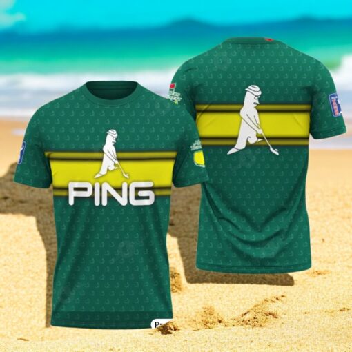 PING x Masters Tournament Player Patterns Green Hawaiian Shirt