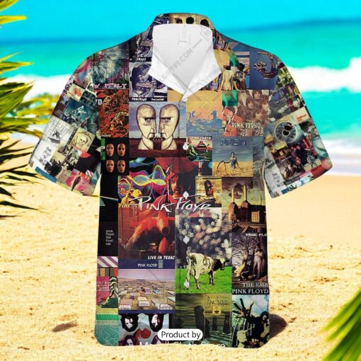 Pink Floyd Collage Natural Patterns Summer Design Hawaiian Shirt