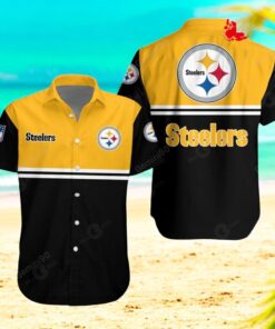 Pittsburgh Steelers NFL 2Line Logo Patterns Hawaiian Shirt