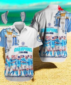 Premier League Champions Manchester City 3 In A Row Hawaiian Shirt