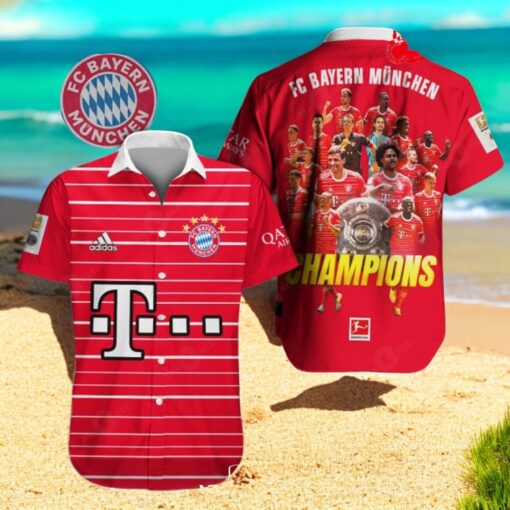 Premium FC Barcelona Champions Cup Red Style Hawaiian Shirt