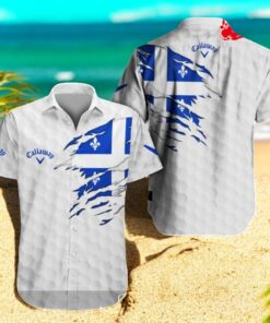 Quebec Flag x Callaway Premium White Style Classic Hawaiian Shirt