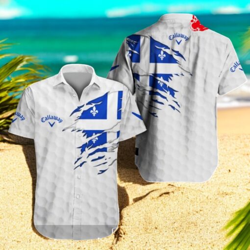 Quebec Flag x Callaway Premium White Style Classic Hawaiian Shirt