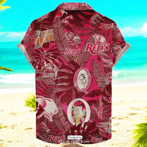 Queensland Reds Hawaiian Retro Logo Revolution Super Rugby