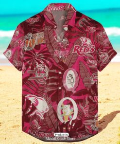 Queensland Reds Hawaiian Retro Logo Revolution Super Rugby
