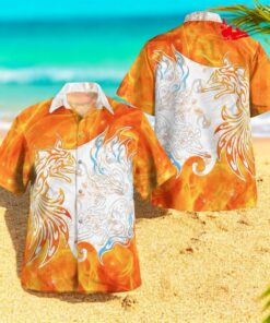 Regular And Alolan Ninetales Tribal Style Pokemon Design Hawaiian Shirt