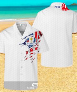 Ryder Cup x PING Flags Premium White Hawaiian Shirt