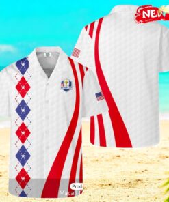Ryder Cup x PING Luxury Lines White Hawaiian Shirt