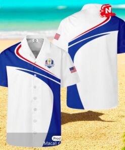 Ryder Cup x PING Premium Blue White Hawaiian Shirt