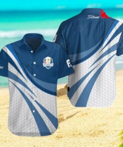 Ryder Cup x Titleist Golf Apparels Mix Blue White Hawaiian Shirt