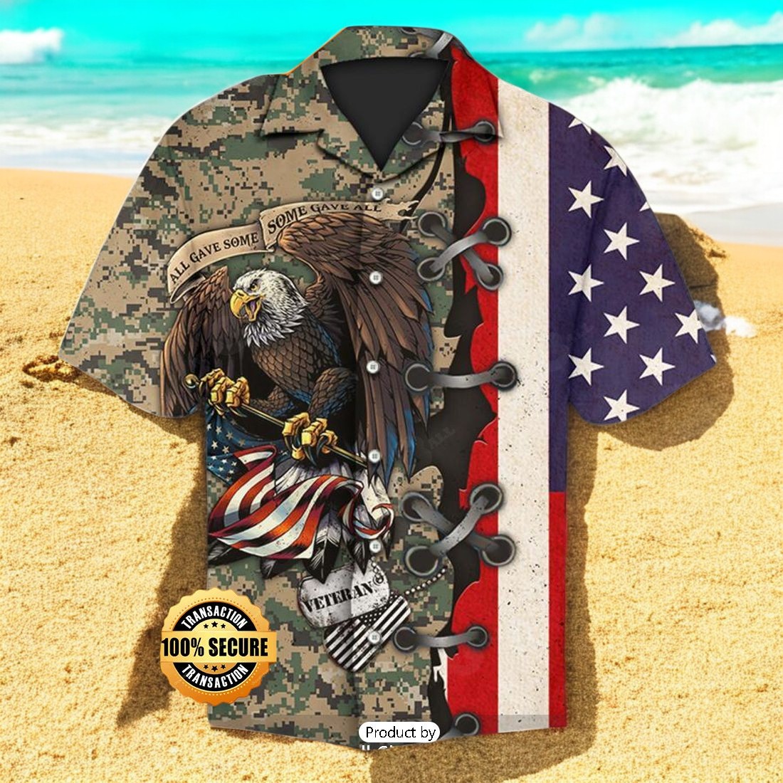 SALE US Air Force All Gave Some Some Gave All Eagle With American Flag And Dog Tags Veterans Day Hawaiian Shirt