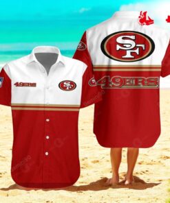San Francisco 49ers NFL 2Line Logo Patterns Hawaiian Shirt