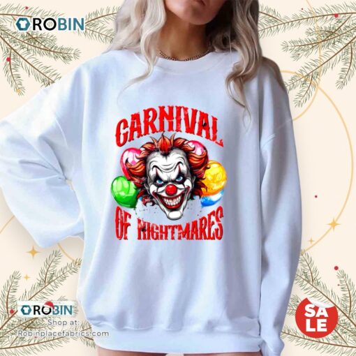 Scary Clown Carnival Of Nightmares Halloween Unisex Shirt