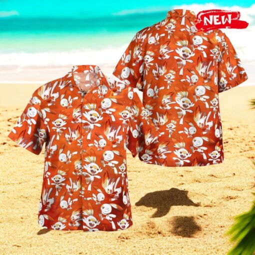Scorbunny Pattern Ver 1 Design Hawaiian Shirt