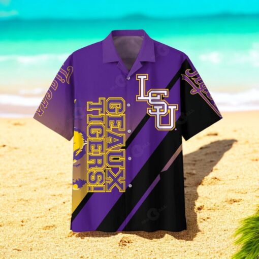 SevenTime National Champions LSU Tigers Baseball Purple Hawaiian Shirt